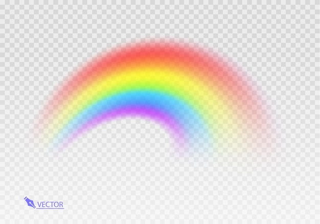 Regenbogen auf durchsichtigem Hintergrund