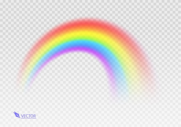 Regenbogen auf durchsichtigem Hintergrund