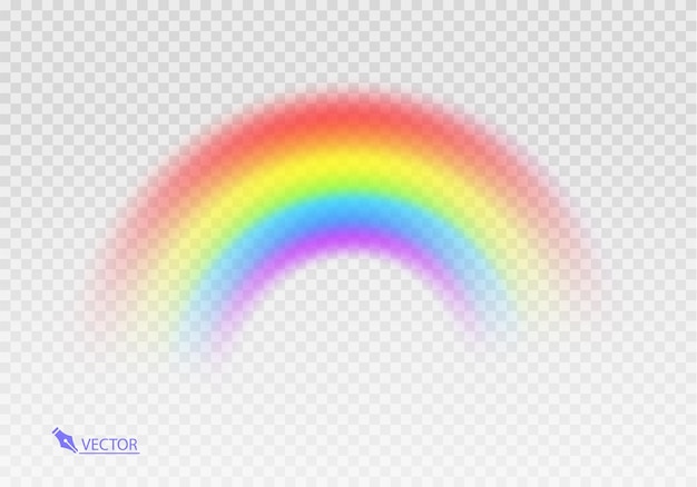 Regenbogen auf durchsichtigem Hintergrund