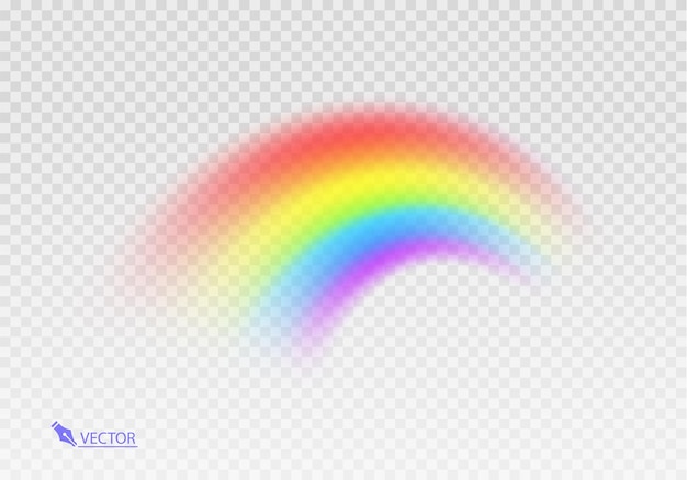 Regenbogen auf durchsichtigem Hintergrund