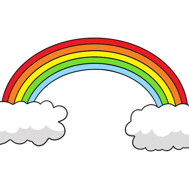 Vektor regenbogen cartoon farbige clipart illustration