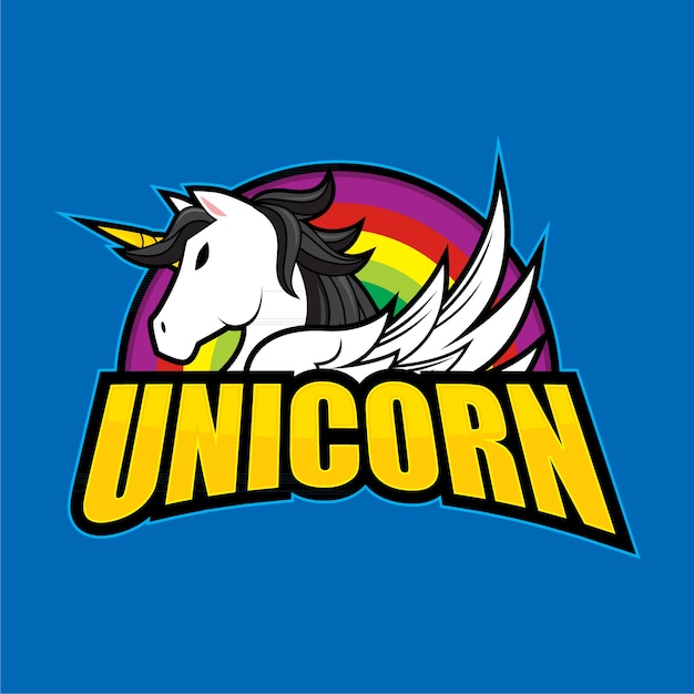 Regenbogen-einhorn-logo-design