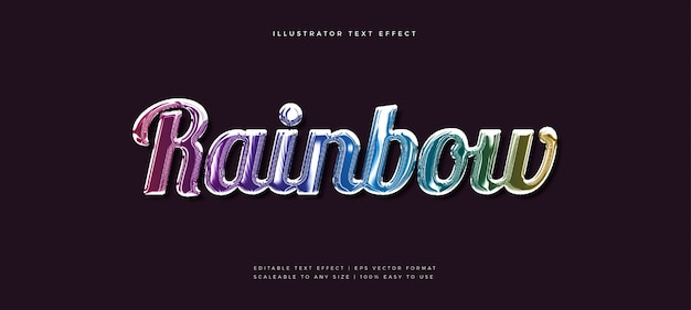 Regenbogen-glänzender Textstil-Schrifteffekt
