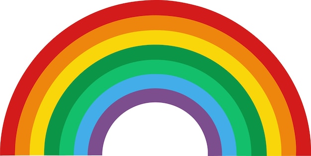 Regenbogen in Form eines Kreises auf weißem Hintergrund