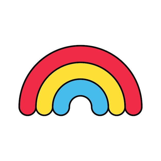 Vektor regenbogen symbol regen symbol charakter cartoon illustration