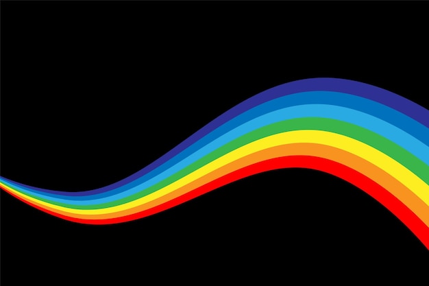 Regenbogen-Vektor-Illustration Buntes abstraktes Design Farbe Grafiksymbol Regenbogen