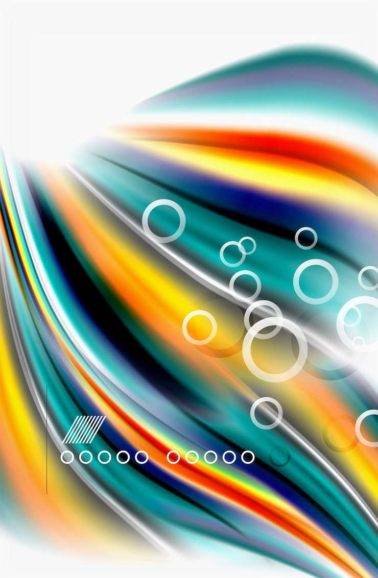 Vektor regenbogenfarben wellen vektor verschwommen abstrakter hintergrund vektor künstlerische illustration für präsentation app tapete banner oder poster
