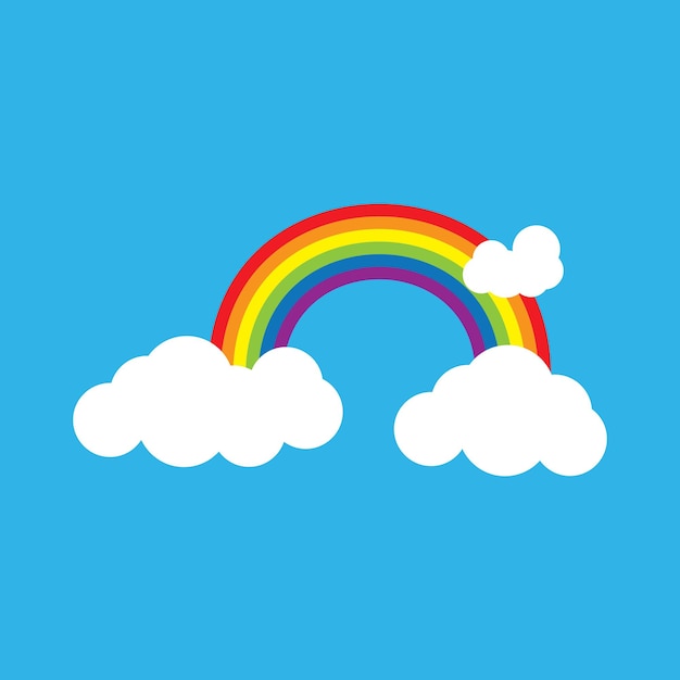 Regenbogenschönheitsikonenschablonenvektorillustrationsdesign