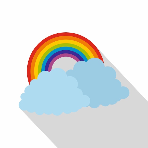 Vektor regenbogensymbol flache illustration eines regenbogenvektorsymbols für das web