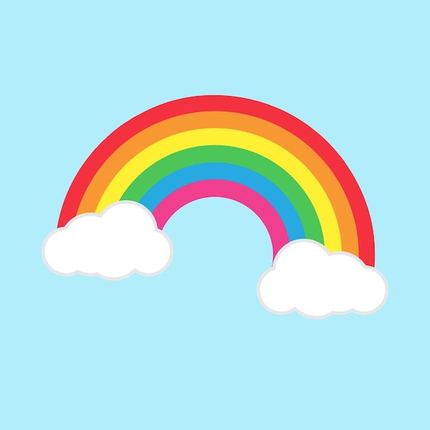 Regenbogenwolkenvektor