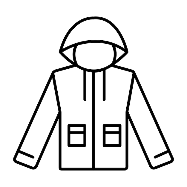 Regenmantel-Icon-Vektor-Illustrationsdesign.