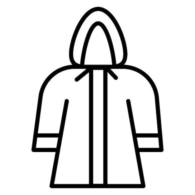 Regenmantel-Vektor-Illustrationsstil