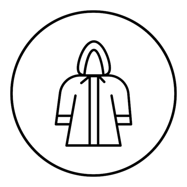 Regenmantel-Vektor-Symbol kann für den Frühlings-Ikonensatz verwendet werden