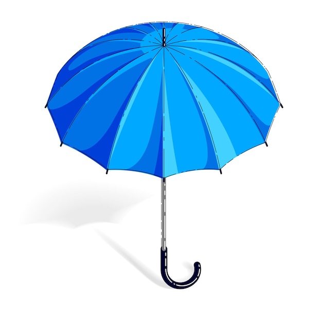Regenschirm isoliert auf weißem Hintergrund, Sonnenschirm Wetter und Klima, Modethema, einfach als Designelement zu verwenden, Vektor-3D-Illustration im Cartoon-Stil.