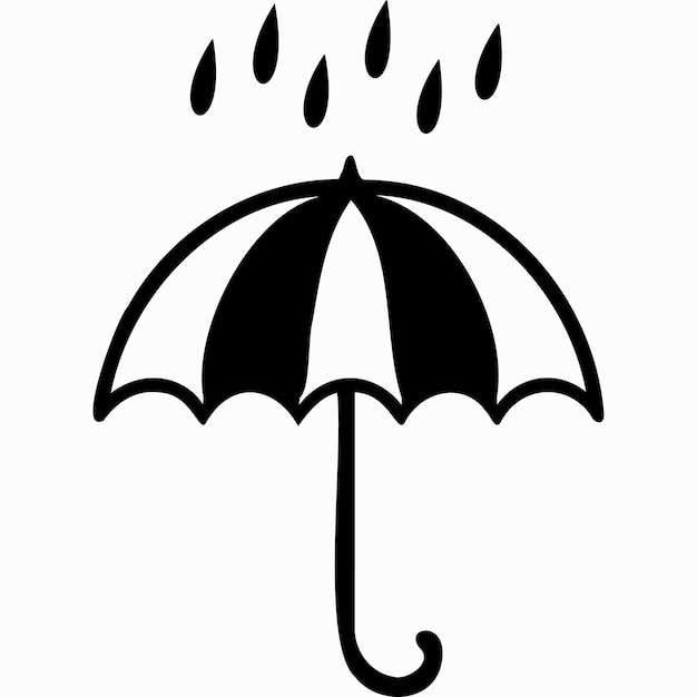 Regenschirm-Symbol Eines der Zeichen des Frühlings