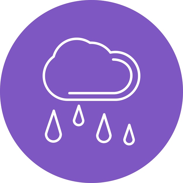 Vektor regenwolken-ikonen-vektorbild kann für den frühling verwendet werden