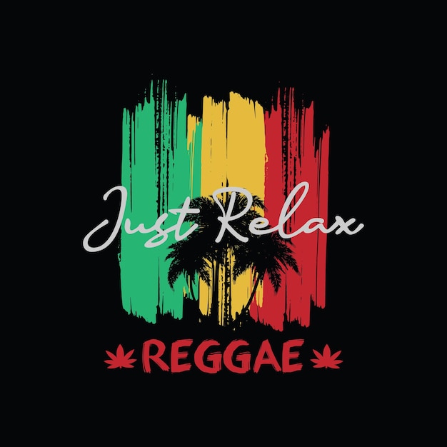 Reggae-illustrationstypografie perfekt für t-shirt-design