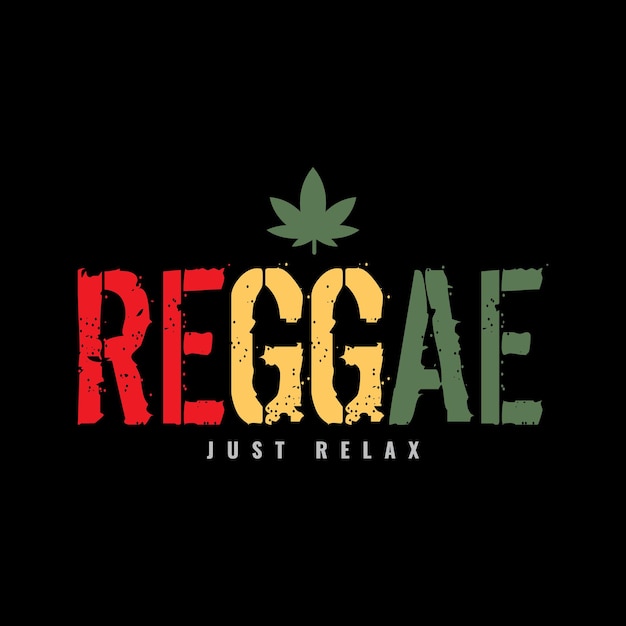 Vektor reggae-typografie-vektor-t-shirt-design-illustration