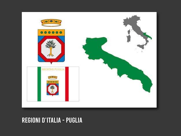 Vektor regionen von italien puglien