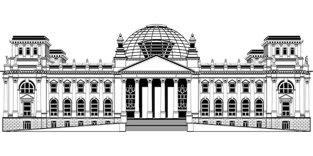 Vektor reichstagsgebäude in berlin