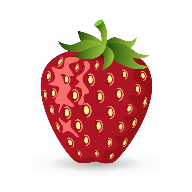 Reife erdbeere