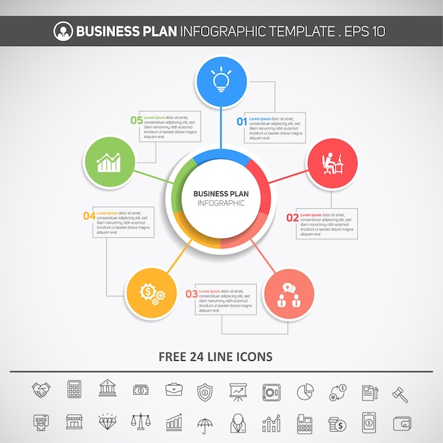 Reihe von business-infografik-vorlage