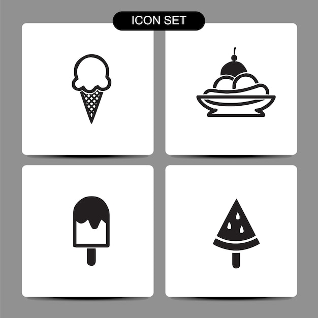 Vektor reihe von eis-icons