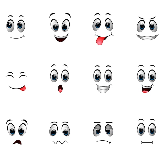 Vektor reihe von verschiedenen emoticons