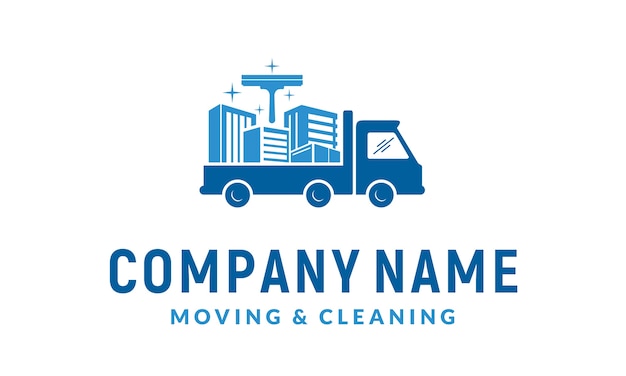 Reinigungsservice und moving logo design