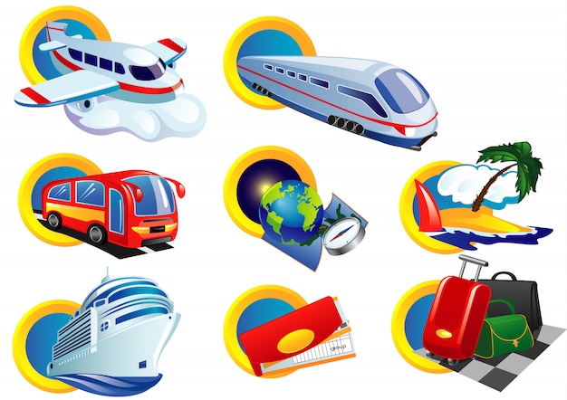 Reise-Icon-Set