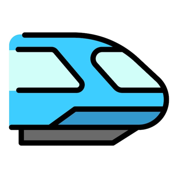 Vektor reise-schnellzug-symbol umriss reise-schnellzug-vektorsymbol für webdesign isoliert auf weißem, flachem hintergrund