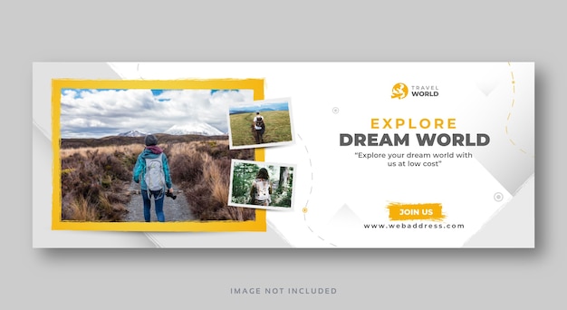 Reise Social Media Cover Web Banner Vorlage