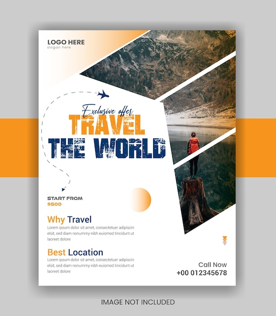 Reiseagentur Flyer Design und Social Media Reise Tour Banner Vorlage Vektor