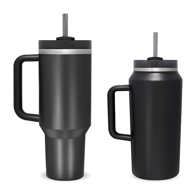Reisebecher Kaffeegetränk Thermoflasche Mockup