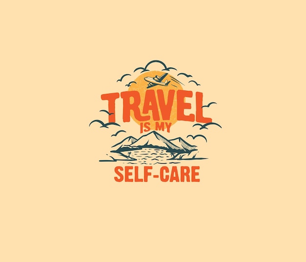 Vektor reisen ist meine self-care-typografie