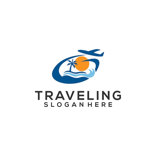 Reisen logo design konzept vektor