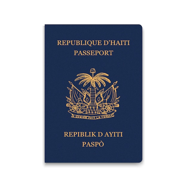 Reisepass der haiti-bürger-id-vorlage vektorillustration