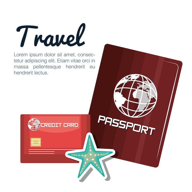 Reisepass und Kreditkarten-Design