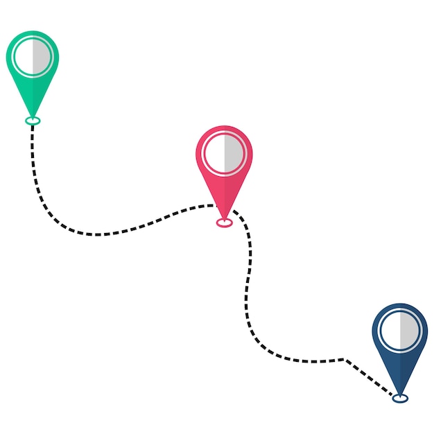 Reiseroute-Pin