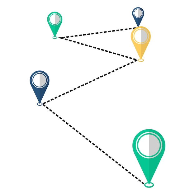 Reiseroute-Pin