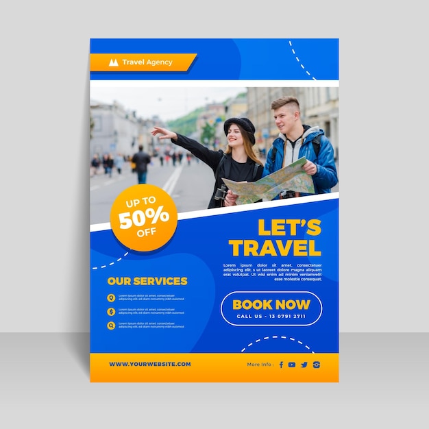 Reiseverkauf Flyer Vorlage mit Bild