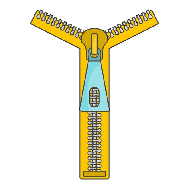 Reißverschluss-symbol cartoon-illustration des reißverschluss-vektorsymbols für das web