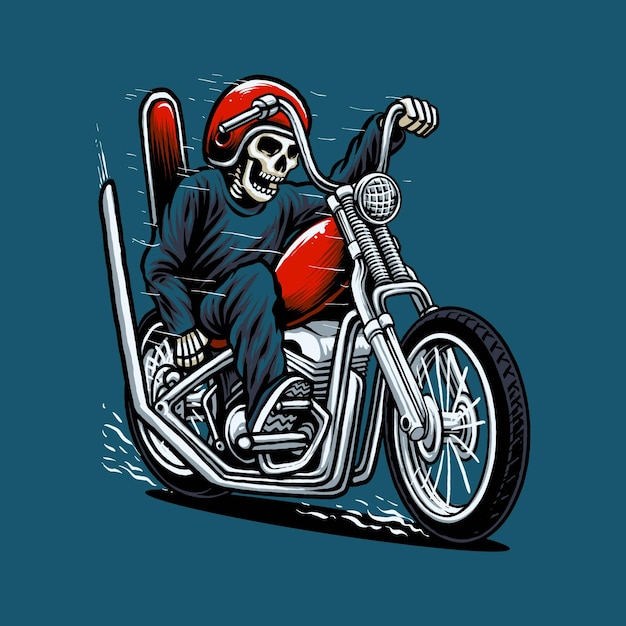 Reiten Chopper Motorrad-Vektor-Illustration