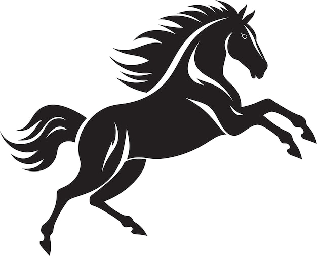Reiter-stolz-monochrom-vektorkunst, die pferde feiert, adelschampion des rennens, schwarzer vektor-po