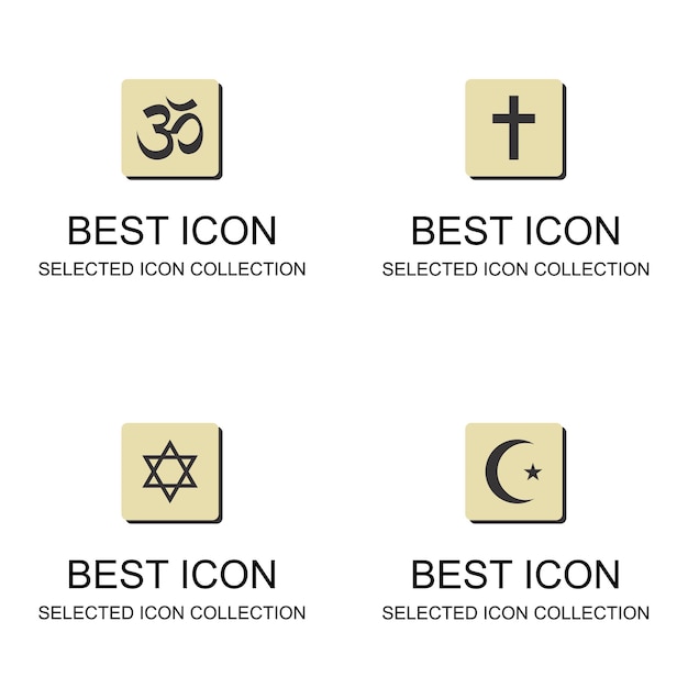 Vektor religiöse symbolvektorsammlung