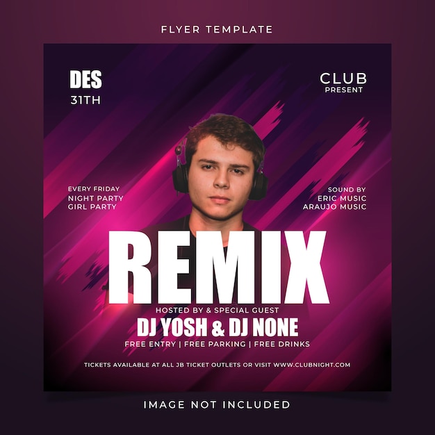 Remix Party Flyer Vorlage