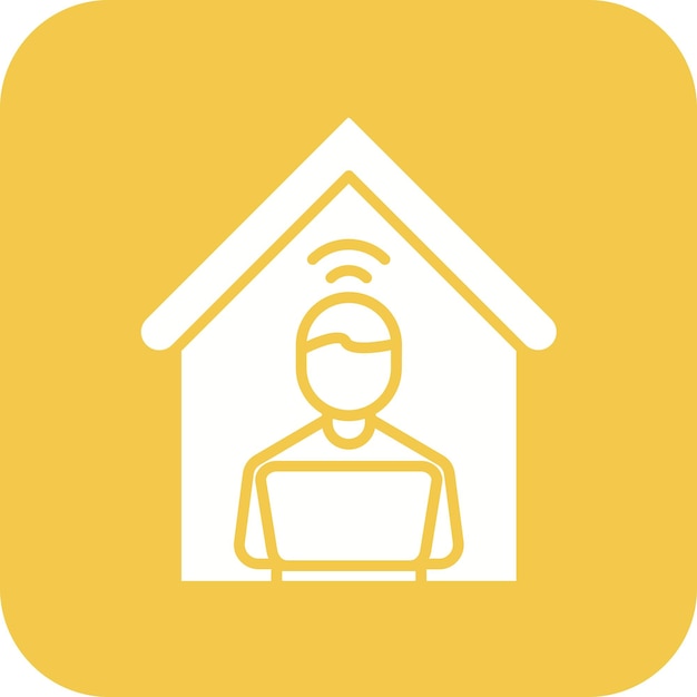 Remote Work-Icon-Vektorbild kann für Digital Nomad verwendet werden