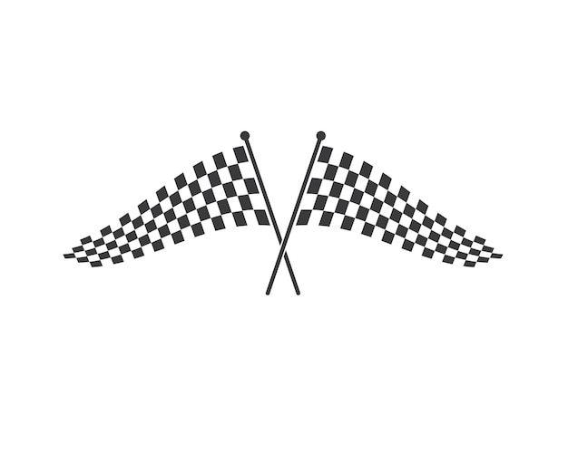 Rennflaggensymbol der vektorvorlage für automobilillustrationen