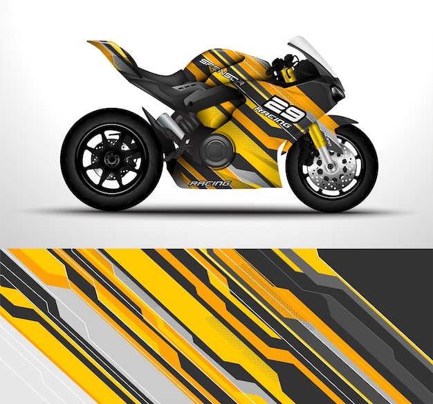 Rennsport motorrad wrap design