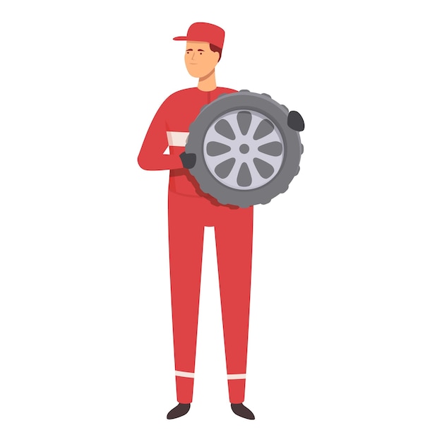 Rennteam wechselt das Rad-Symbol Cartoon-Vektor Rennwagen-Sportformel